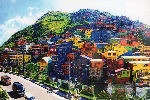 Houses in Barangay Balili in La Trinidad, Benguet were turned into a colorful mural, reminiscent of Brazil's favelas. Photo courtesy of Department of Tourism - Cordillera Administrative Region.